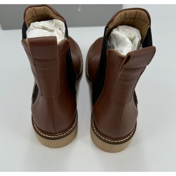 Everlane The Italian Leather Chelsea Boot Tobacco Brown 7.5 Women's Gum Outsole - Picture 6 of 10